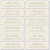 Chic Antiek White Wedding Guest Adresetiketten Sticker (Voorkant)