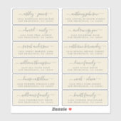 Chic Antiek White Wedding Guest Adresetiketten Sticker (Vel)