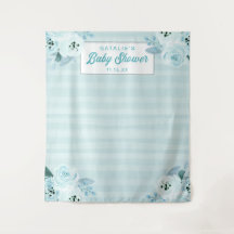 Chic Aqua & Blauwe Bloem Fotografie Achtergrond