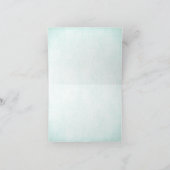 Chic Aqua Blauwe & Gouden Glitter Dank Je Bedankkaart (Binnen)