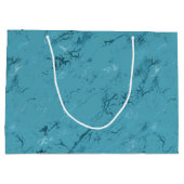 Chic Aqua Blauwe Marmeren Bruiloft Groot Cadeauzakje (Achterkant)