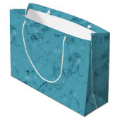 Chic Aqua Blauwe Marmeren Bruiloft Groot Cadeauzakje (Achterkant Gekanteld)