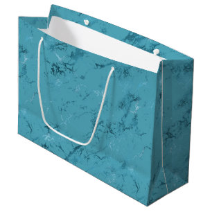 Chic Aqua Blauwe Marmeren Bruiloft Groot Cadeauzakje