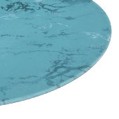 Chic Aqua Blauwe Marmeren Bruiloft Snijplank (Hoek)