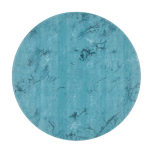 Chic Aqua Blauwe Marmeren Bruiloft Snijplank