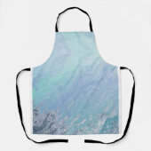 Chic Aqua Blue Marble Texture Abstracte Zee Waves Schort (Voorkant)