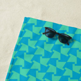 Chic Aqua en Turquoise Islamic Geometric Pattern Strandlaken