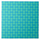 Chic Aqua en Turquoise Islamic Geometric Pattern Tegeltje (Voorkant)