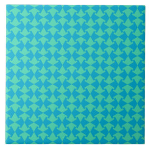 Chic Aqua en Turquoise Islamic Geometric Pattern Tegeltje