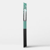 Chic Aqua Glitter Diamond High Hiel Naam Case-Mate iPhone Case (Achterkant / Links)