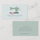 CHIC AQUA GREEN ORANJE PINK SEWING MACHINE TAILOR VISITEKAARTJE (Voorkant / Achterkant)