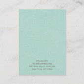 Chic Aqua Leather look Jewelry Earling display Visitekaartje (Achterkant)