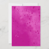 Chic aqua roze iriserende glitter bedankt kaart (Achterkant)