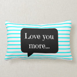 Chic Aqua/White Stripes, hou meer van je Kussen