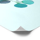 Chic Aquamarine Wedding This Way Arrow Sign Poster (Hoek)