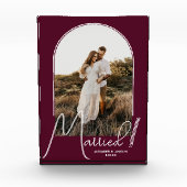 Chic Arch Burgundy Wedding Fotoblokken (Voorkant)