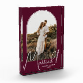 Chic Arch Burgundy Wedding Fotoblokken (Links)