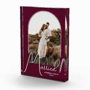 Chic Arch Burgundy Wedding Fotoblokken