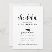 Chic Arch Foto Ze deed het Pet Tassel Afstuderen Kaart (Achterkant)