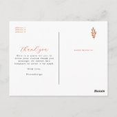 Chic Arch Fotocollage Minimalistische Baby Dank u Briefkaart (Achterkant)