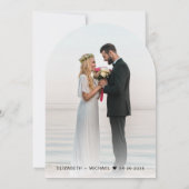 Chic Arch Fotocrème Trouwreceptie Kaart (Achterkant)