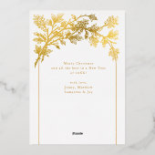 Chic Arch Photo Elegant Script Merry Christmas  Folie Feestdagenkaart (Achterkant)