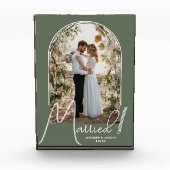 Chic Arch Sage Green Wedding Fotoblokken (Voorkant)