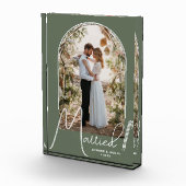 Chic Arch Sage Green Wedding Fotoblokken (Rechts)