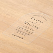 Chic Arch Wedding Acryl Uitnodigingen (Laagn)