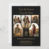 Chic Arched Collage Double Grads Twins TMF26 Kaart (Voorkant)