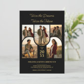 Chic Arched Collage Double Grads Twins TMF26 Kaart (Staand voorkant)