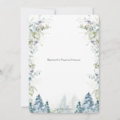 Chic Arctic Animals Winter Alpine Baby shower Kaart (Achterkant)