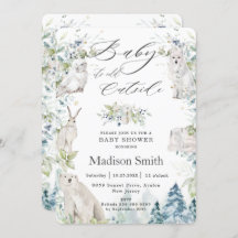 Chic Arctic Animals Winter Alpine Baby shower