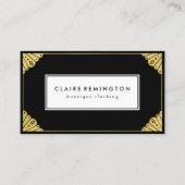 Chic Art Deco | Faux Gold Foil Visitekaartje (Voorkant)
