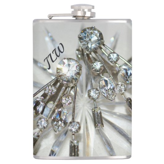 Chic Art Deco Rhinestones Heupfles (Voorkant)