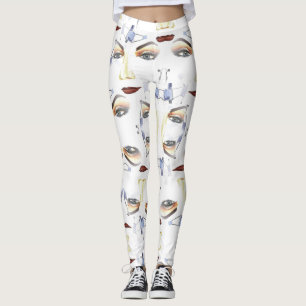 Chic Artistic Feminine Elements in Waterverf Leggings
