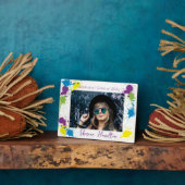 Chic Artistic Spatter Paint Graduate 5x7 Desktop Fotoplaat (Zijkant)