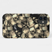 Chic Artistic Waterverf Floral Pattern Monogram Case-Mate iPhone Case (Achterkant (horizontaal))