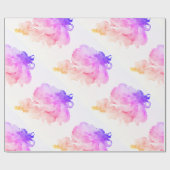 Chic artistieke abstracte waterverf wit cadeaupapier (Vlak)