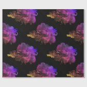 Chic artistieke abstracte zwarte waterverf cadeaupapier (Vlak)