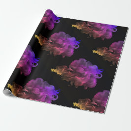 Chic artistieke abstracte zwarte waterverf cadeaupapier