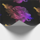 Chic artistieke abstracte zwarte waterverf cadeaupapier (Hoek)