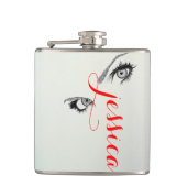 Chic Artsy Woman's Eyes Personalized Heupfles (Voorkant)
