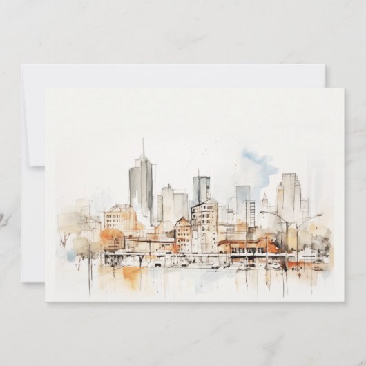 Chic Atlanta Georgia Landschap repetitie diner Kaart (Achterkant)