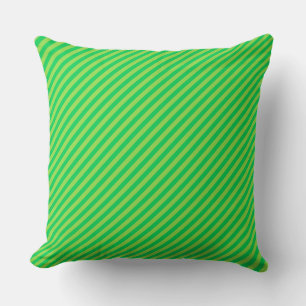 Chic Atomic Green & Limoen Gestreept Esthetisch Ku Kussen