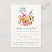 Chic Autumn Harvest Pumpkin Wedding Reception Informatiekaartje (Voorkant)