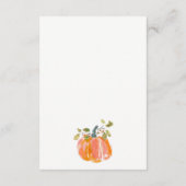 Chic Autumn Harvest Pumpkin Wedding Reception Informatiekaartje (Achterkant)