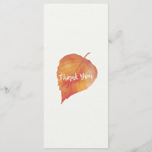 Chic Autumn Herfst Maple Leaves Pumpkin Weduwmenu Menu (Achterkant)