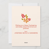 Chic Autumn laat dankbare Thanksgiving foto achter Feestdagenkaart (Achterkant)
