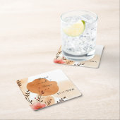 Chic Autumn Peach Waterverf Kartonnen Onderzetters (Insitu)